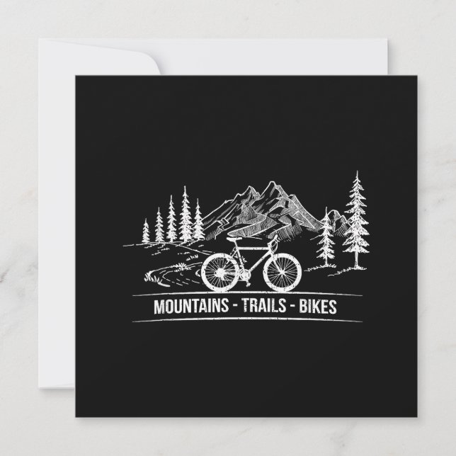Mountain Trail Bikes - Radfahrer Rad fahren (Vorderseite)