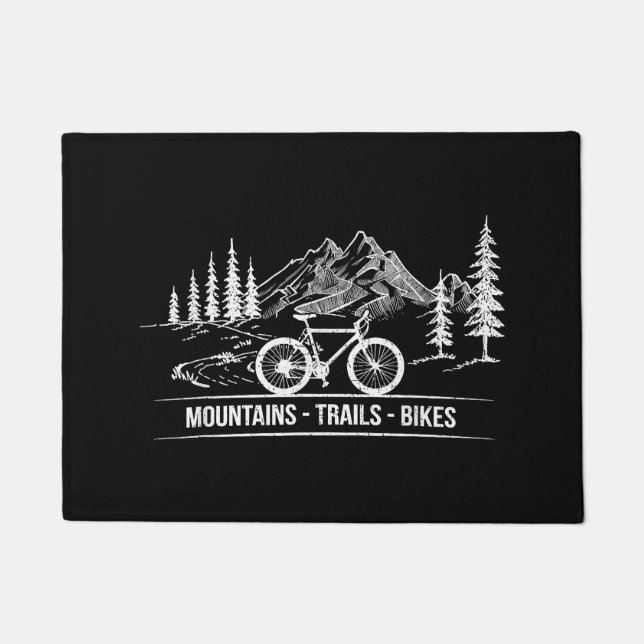 Mountain Trail Bikes - Radfahrer Rad fahren Fußmatte (Vorderseite)
