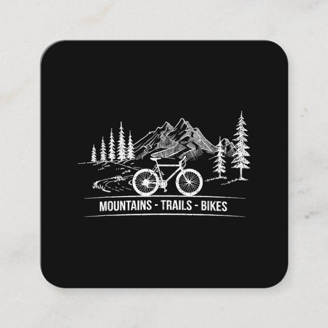 Mountain Trail Bikes - Radfahrer Rad fahren Quadratische Visitenkarte (Vorderseite)