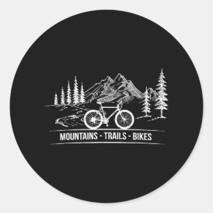 Mountain Trail Bikes - Radfahrer Rad fahren Runder Aufkleber