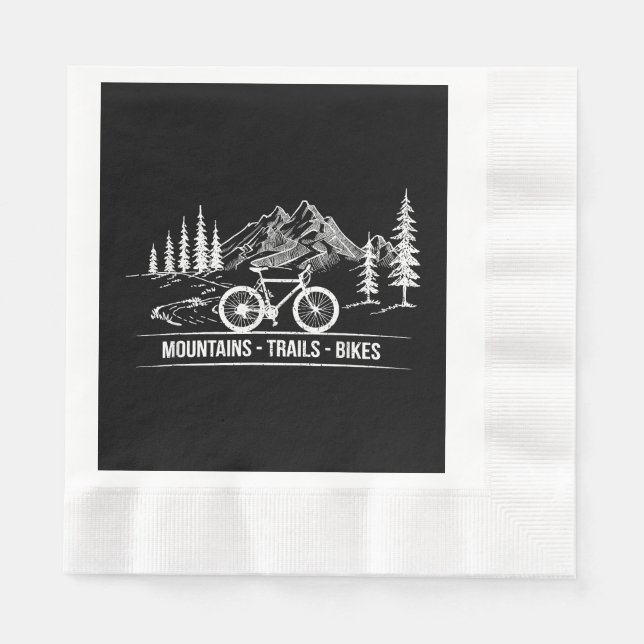 Mountain Trail Bikes - Radfahrer Rad fahren Serviette (Vorderseite)