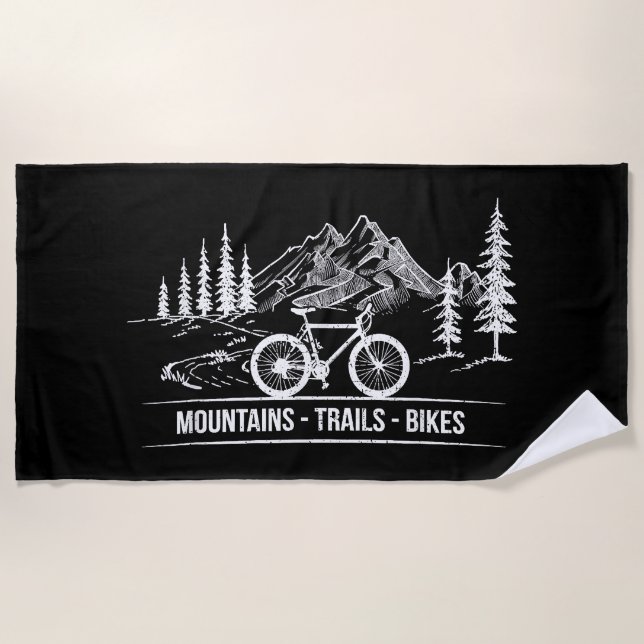 Mountain Trail Bikes - Radfahrer Rad fahren Strandtuch (Vorderseite)