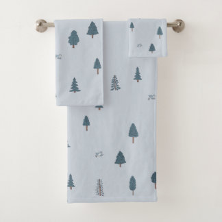 Mountain Tree Blue Bird Boy Salle de bain