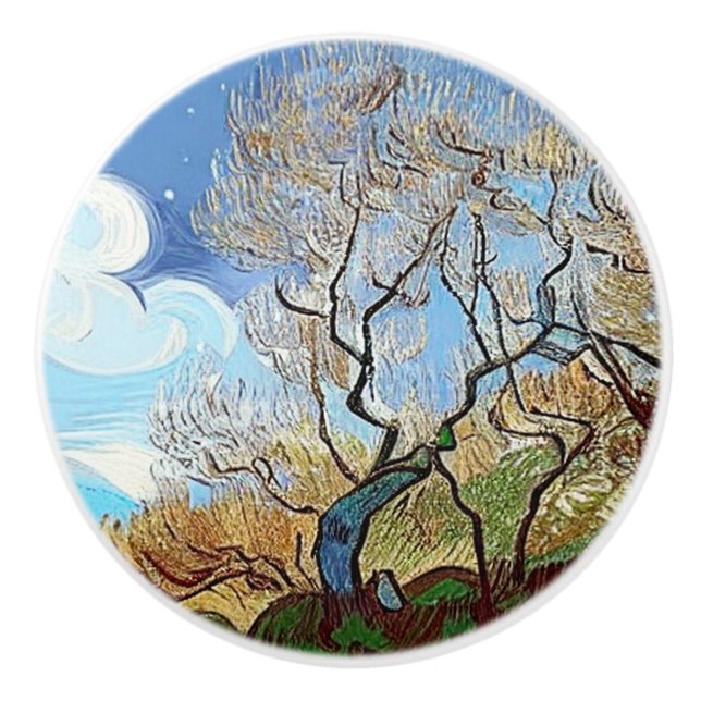  MOUNTAIN  TREE KERAMIKKNAUF (Vorderseite)