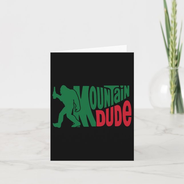Mountain Typ Funny Bigfoot Sasquatch Wandergeschen Karte (Vorderseite)