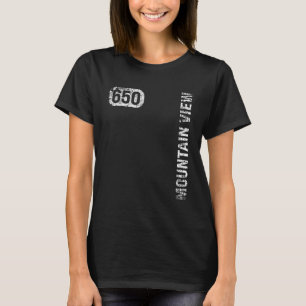 Mountain View California 650 Area Code Vintag Ret. T-Shirt