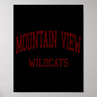 Mountain View High School HS Stafford VA Retro Poster