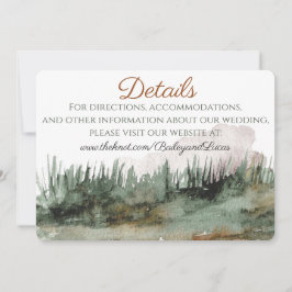 Mountain View Wedding Details Card Save The Date