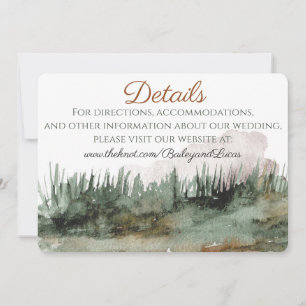 Mountain View Wedding Details Card Save The Date