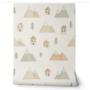 Mountain Village Kinderzimmer Wallpaper Tapete