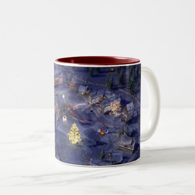 Mountain Village Weihnachten Tasse (VorderseiteRechts)