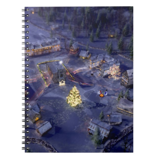 Mountain Village Weihnachtsgeschenk Notizblock (Vorderseite)