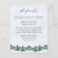 Mountain Watercolor Elegante Rustikale Hochzeit