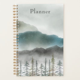 Mountain Watercolor Soft Cover Planner  Planer