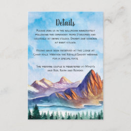 Mountain Wedding Enclosure Card Einladung