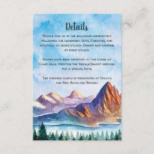 Mountain Wedding Enclosure Card Einladung