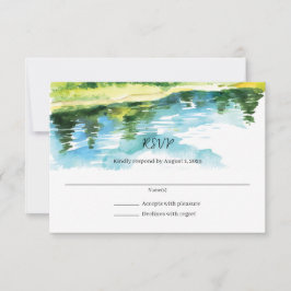 Mountain Wedding Invitation Response Card Dankeskarte