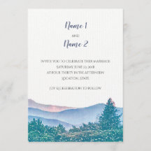 Mountain Wedding Invitation Suite