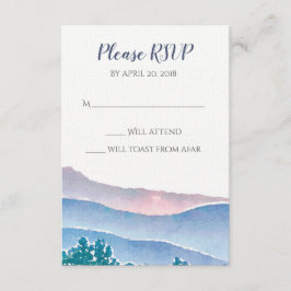 Mountain Wedding Invitation Suite - RSVP Card Karte