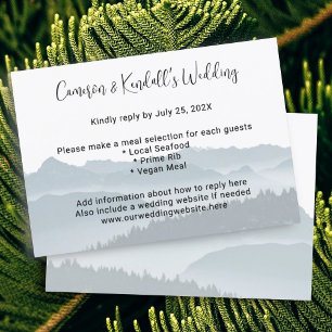 Mountain Wedding Menu Online Reply Cards Einladung