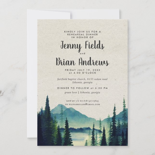 Mountain Wedding Probe Dinner (Vorderseite)