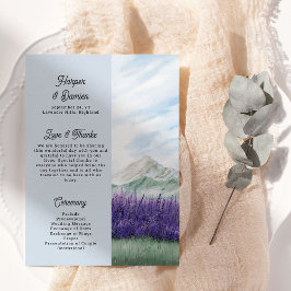 Mountain Wedding Wassercolor Lavendel Landschaft Programm