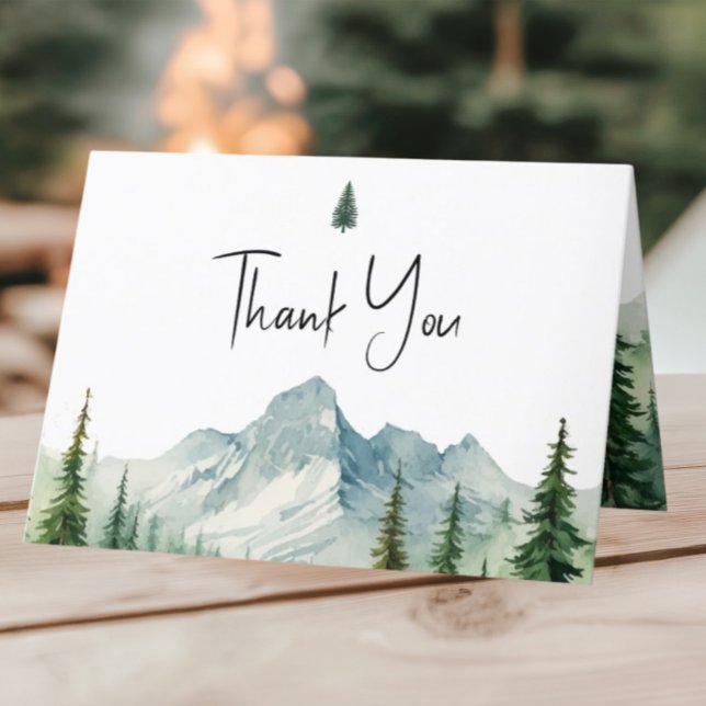 Mountain Wilderness Baby Dusche Danke Karte (Von Creator hochgeladen)