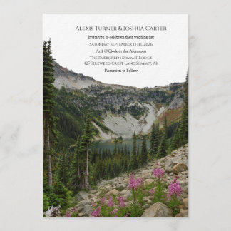 Mountain Wildflower Wedding Invitation