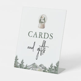 Mountain Winter Onederland Karten und Geschenksign Sockelschild