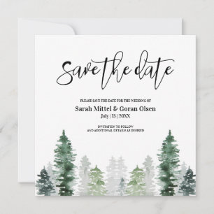Mountain Winter Save the Date Einladung