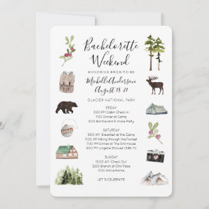Mountain Woods Bachelorette Einladung