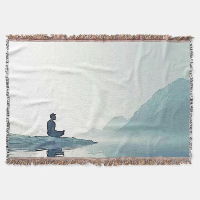 Mountain Zen Friedlich Meditation Design Decke (Vorderseite)