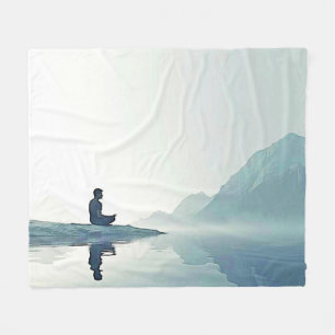 Mountain Zen Friedlich Meditation Design Fleecedecke