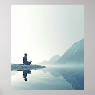 Mountain Zen Friedlich Meditation Design Poster