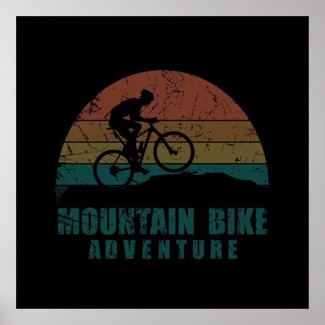 Mountainbike-Abenteuer auf dem Mtb Poster (Vorne)