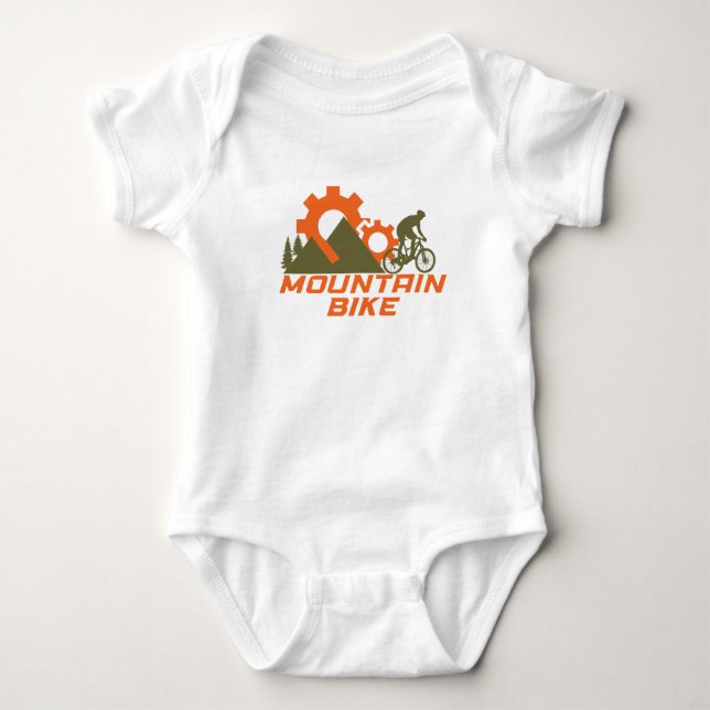 Mountainbike-Abenteuer Baby Strampler (Vorderseite)