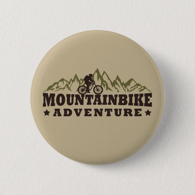 Mountainbike-Abenteuer Button (Vorderseite)