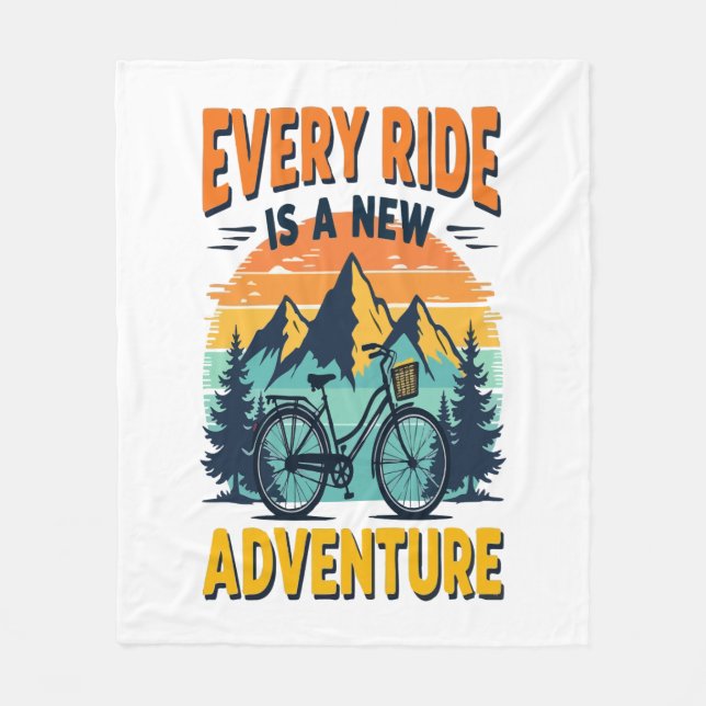 Mountainbike-Abenteuer Fleecedecke (Vorderseite)