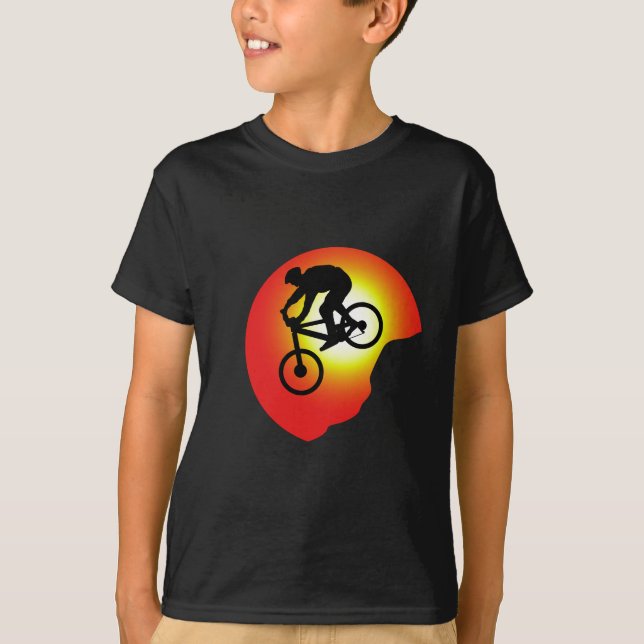 Mountainbike-Abfahrt T-Shirt (Vorderseite)