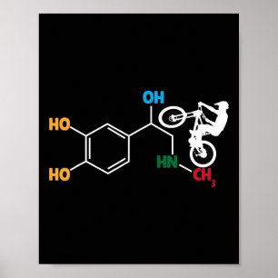 Mountainbike-Adrenalin-Formel Downhill-Biking M Poster
