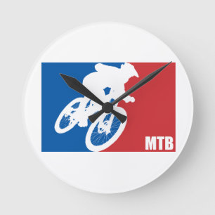 Mountainbike All-Star Runde Wanduhr