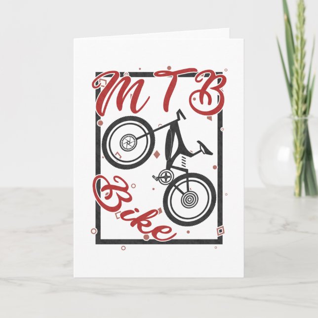 Mountainbike Bike Rad Geschenk Karte (Vorderseite)