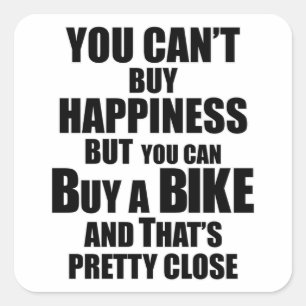 Mountainbike Bike Radfahren Biker Geschenk Quadratischer Aufkleber