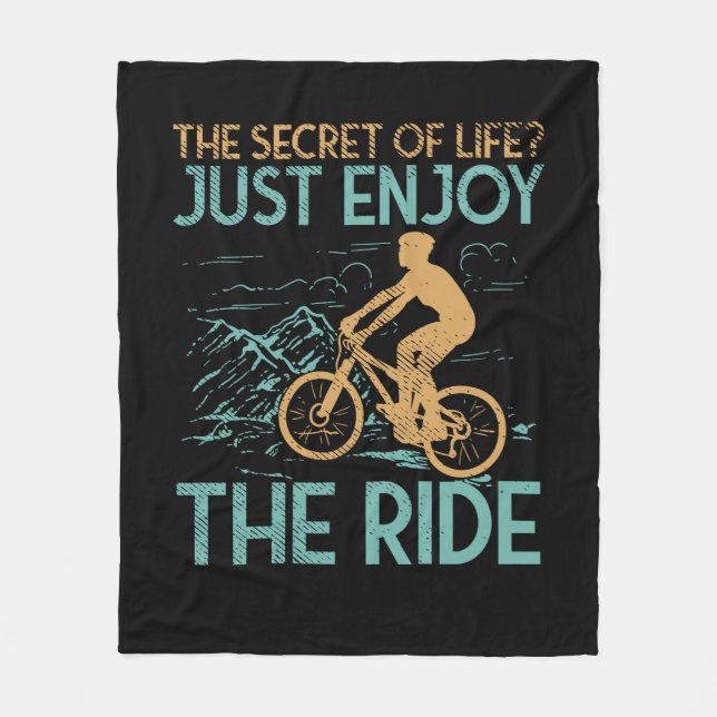 Mountainbike Biker Fleecedecke (Vorderseite)