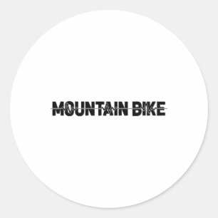 Mountainbike - Biker Radfahren Mtb Ekg Herzschlag Runder Aufkleber
