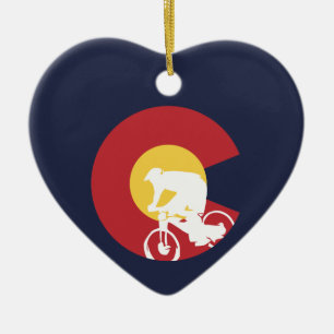 Mountainbike Colorado Keramik Ornament