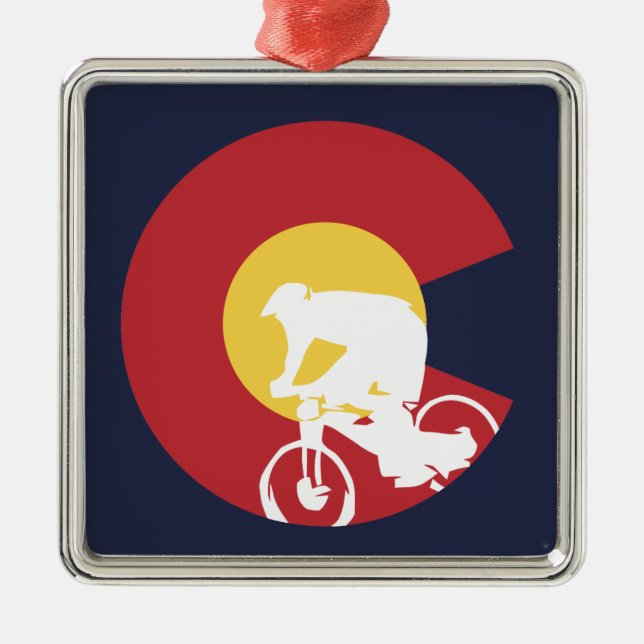 Mountainbike Colorado Ornament Aus Metall (Vorne)