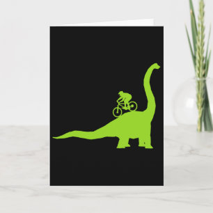 Mountainbike Dinosaur MTB Biker Radfahrer Karte