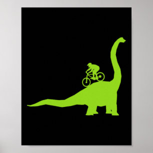 Mountainbike-Dinosaur-MTB-Radfahrer  Poster