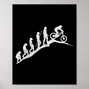 Mountainbike Downhill Evolution Mtb Radfahren Lust Poster